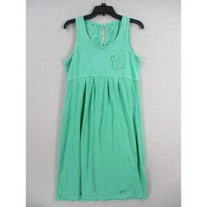 Woolrich Womens Green Sleeveless Cotton Dress With‎ Lace Details Size M
